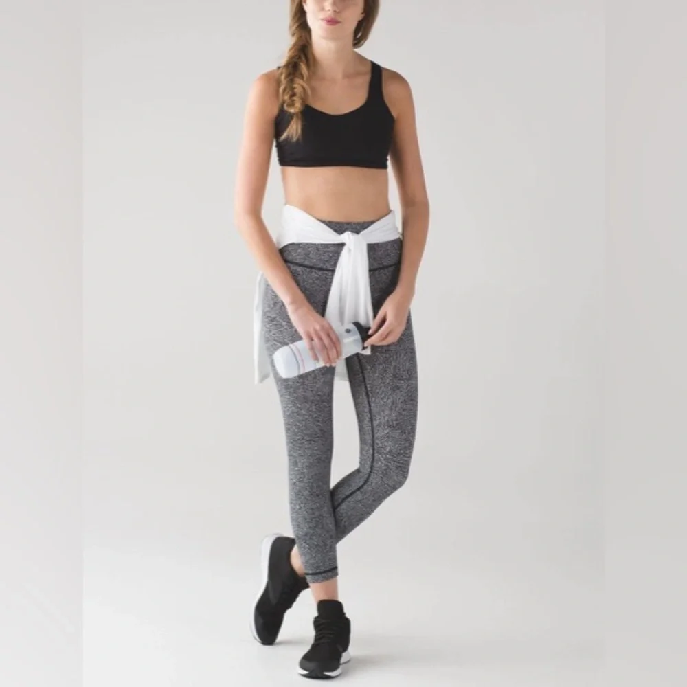 Lululemon High Times Black white leggings size 2